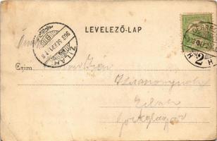 1903 Hortobágy, "Lóra csikós, lóra!" csikósok, magyar folklór. Kiss Ferenc kiadása eredeti...