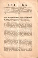 [Folyóirat] Politika. Politikai, társadalmi és közgazdasági időszaki folyóirat. Felelős szerkesztő: ...