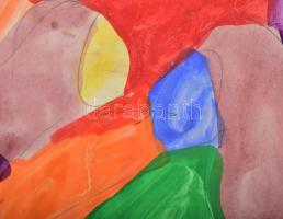 Csepeli Németh Miklós (1934-2012): Társaság, 1999. Akvarell, papír, jelezve jobbra lent. 41x59 cm