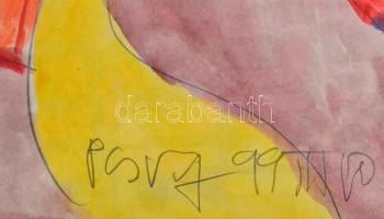 Csepeli Németh Miklós (1934-2012): Társaság, 1999. Akvarell, papír, jelezve jobbra lent. 41x59 cm