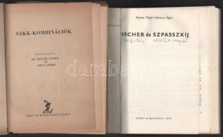 2 db sakk könyv: Négyesy György - Hegyi József: Sakk-kombinációk. (Bp., 1956), Sport, 238+(2) p. Kia...