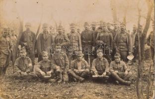 ca 1915 Katonai csoportkép fotólap