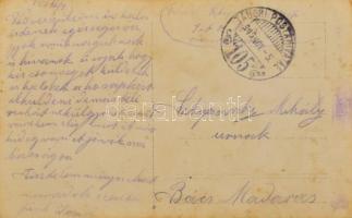 ca 1915 Katonai csoportkép fotólap