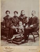 ca 1890 Waitzner kabinetfotó érdekes méret 16x20,5 cm