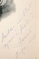 1962 Pataky Jenő (1914-1996) színész dedikációja őt ábrázoló fotón, 24x18 cm