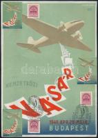 1940 BNV kisplakát, alkalmi bélyegzésekkel 17x24 cm