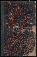 1922-1924 Szeged, segédkönyv, bevételi-kiadási jegyzék, kb. 50 beírt oldal, okmánybélyegekkel, sérül...