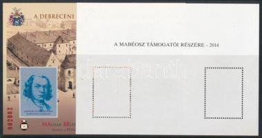 2014 275 éves a Debreceni Református Kollégium Kántusa normál és feketenyomat emlékív "AJÁNDÉK ...