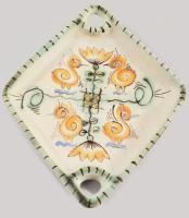 Gorka Iparművészeti Vállalatos kerámia tál. Mázas kerámia, jelzett, hibátlan 26x22 cm