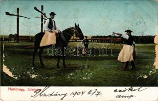 1904 Hortobágy, csikósok, magyar folklór. D.T.C.L. Ser. 271. 8. (felületi sérülés / surface damage)
