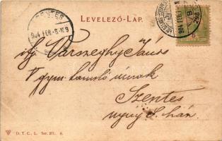 1904 Hortobágy, csikósok, magyar folklór. D.T.C.L. Ser. 271. 8. (felületi sérülés / surface damage)