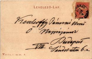 1903 Hortobágy, legelő gulya, magyar folklór. D.T.C.L. Ser. 271. 3. (EK)