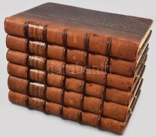 [Mommsen, Theodor] Mommsen Tivadar: A rómaiak története. III-VIII. kötet. Bp., Franklin. Bordázott gerincű egészbőr kötés, kissé kopottas állapotban.