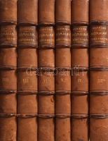 [Mommsen, Theodor] Mommsen Tivadar: A rómaiak története. III-VIII. kötet. Bp., Franklin. Bordázott g...