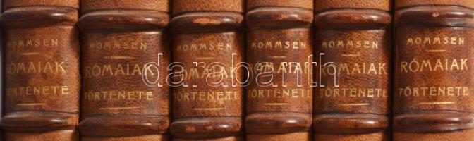 [Mommsen, Theodor] Mommsen Tivadar: A rómaiak története. III-VIII. kötet. Bp., Franklin. Bordázott g...