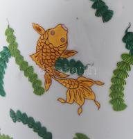 Herendi Poisson mintás váza, halas mintával. Kézzel festett, jelzett, minimális kopással 1939-es jub...