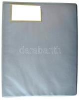 Négygyűrűs berakó bankjegyek számára, összesen 30db berakólappal (1db 2-es osztású, 13db 3-as osztású, 16db 4-es osztású), használt, de jó állapotban