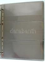 Négygyűrűs berakó bankjegyek számára, összesen 30db berakólappal (1db 2-es osztású, 13db 3-as osztás...