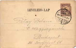 1901 Hortobágy, bujdosó betyár a Hortobágyon, magyar folklór. Pongrácz Géza kiadása, Kiss Ferenc ere...