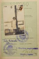 1930 Magyar Királyság által kiállított fényképes útlevél, kissé foltos
