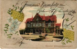 1903 Hódmezővásárhely, Nyári színkör, színház. Grossmann Benedek utóda kiadása. Art Nouveau, floral (fa)