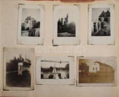 cca 1940-1950 Fodor Gyula fényképalbuma, számos katonai témájú fotóval (főként a Néphadsereg idejébő...