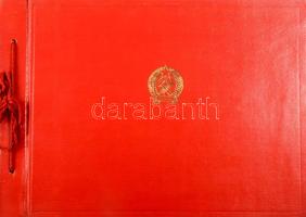 cca 1940-1950 Fodor Gyula fényképalbuma, számos katonai témájú fotóval (főként a Néphadsereg idejébő...