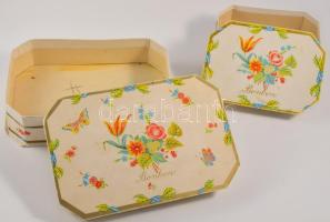 Duna Csokoládégyár 2 db papír bonbonos doboz, 15×10,5×5,5 cm; 14×21×5 cm