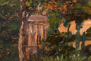 Turmayer jelzéssel: Nagytétény, 1918. Olaj, falemez, fakeretben, 40×53 cm