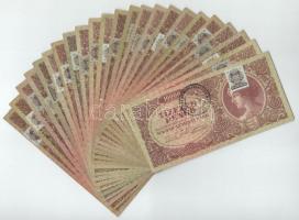 1945. 10.000P (23x) mind "MNB" bélyeggel, az egyik fekete "Országos Egészség Védelem" felülbélyegzéssel T:VF,F, javarészben szép papír Adamo P23e