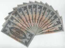 1945. 10.000MP (14x), közte "A 048 000329" + "A 132 000432" T:VF,F, szép papír
...