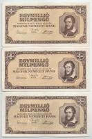 1946. 1.000.000MP (7x) T:XF-F, szép papír
Adamo P31