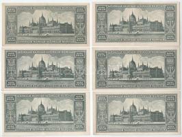 1946. 100.000.000MP (6x), közte színváltozat T:XF, közte F szép papír
Adamo P32