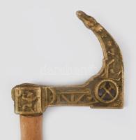 Bányász fokos, réz. 12x10 cm + nyél