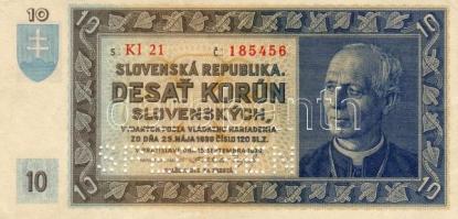 Szlovákia 1939 10K "specimen" T:I