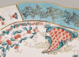 Herendi Tupini Corne d'Abondance (TCA) bőségszaru / mintás porcelán tál, kézzel festett, jelzet...