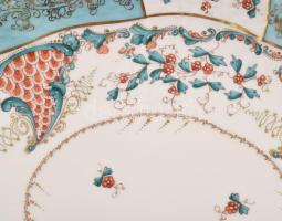 Herendi Tupini Corne d'Abondance (TCA) bőségszaru / mintás porcelán tál, kézzel festett, jelzet...