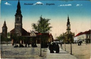 Kecskemét, Piactér, templomok (EM)