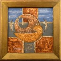 Marosi Ilona (1941-), 2 db mű: "Rakamazi madárszimbólum", 2002 és "Napkorongos nagysz...