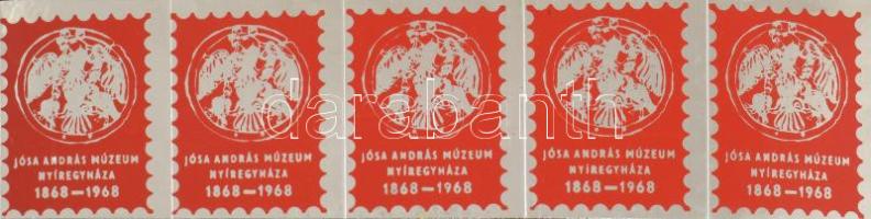 Jósa András Nyíregyháza 1868-1968 2 különböző levélzáró 4-es és 5-ös csík