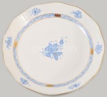 Herend Apponyi kék mintás tál. Jelzett, minimális kopással, d 24,5 cm /// Herend Apponyi Blue patterned dish. Signed, with minimal wear, diameter: 24.5 cm.