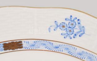 Herend Apponyi kék mintás tál. Jelzett, minimális kopással, d 24,5 cm /// Herend Apponyi Blue patter...