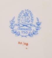 Herend Apponyi kék mintás tál. Jelzett, minimális kopással, d 24,5 cm /// Herend Apponyi Blue patter...