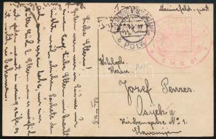 1917 Tábori posta képeslap / Field postcard "S.M.B. 81"