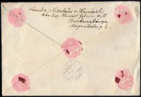 1916 Értéklevél 95f bérmentesítéssel / Insured cover with 95f franking "BESZTERCZEBÁNYA" -...