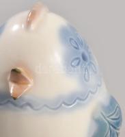 Aquincum aquazur csibe. Kézzel festett, jelzett, hibátlan. terv: Őz-Szabó Antónia. 6 cm