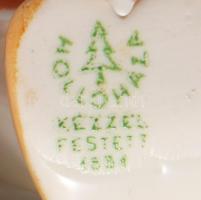 Hollóházi olvasó lányok. Terv.: Káldor Aurél. kézzel festett, jelzett, hibátlan. m: 14,5 cm