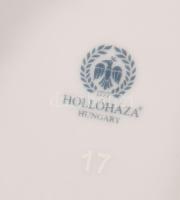 Hollóházi Hortenzia mintás falióra. Kézzel festett, jelzett, hibátlan d: 26 cm