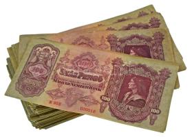 1930. 100P (390x) mind különböző sorozatszámmal! Közte "E 958 000018" + "E 820 000440" + "E 270 000564" + "E 588 000675" T:F,VG Adamo P17