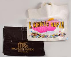 Retro reklám szatyor gyűjtemény, Komsumex (dollárbolt), TVK. 10 db összesen